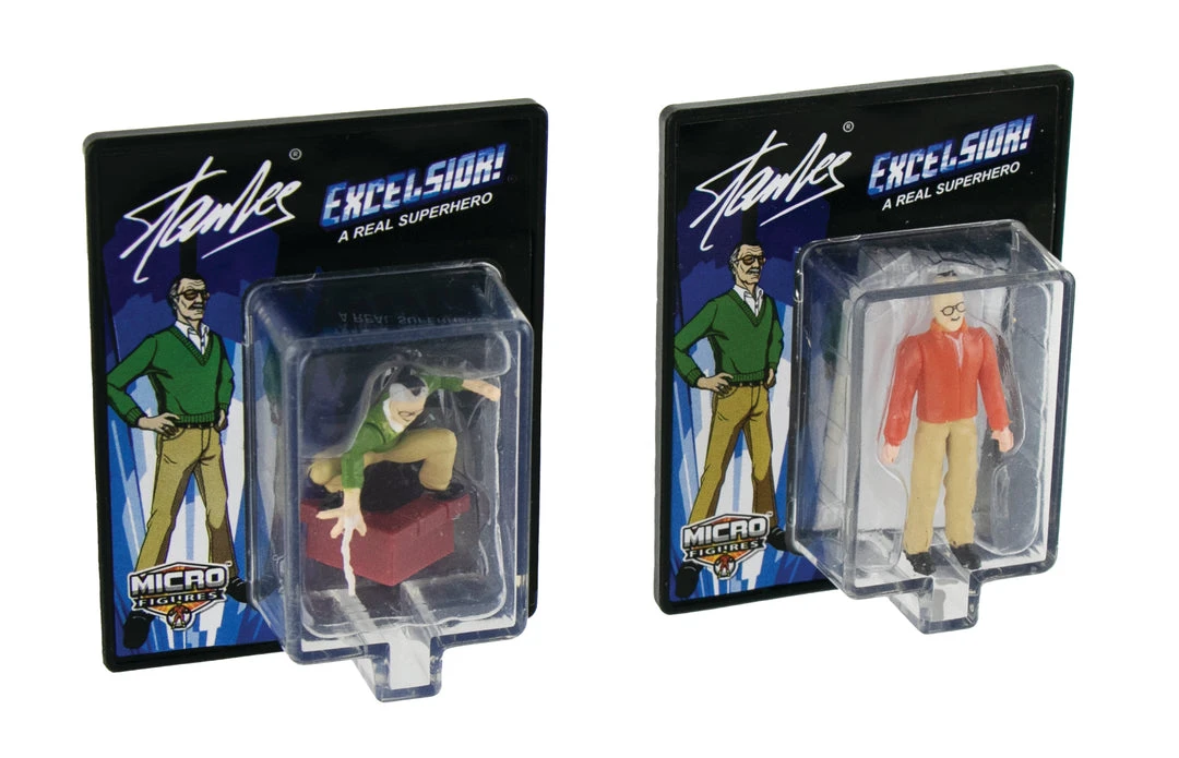 World's Smallest Stan Lee Set Of 2 Micro Action Figures