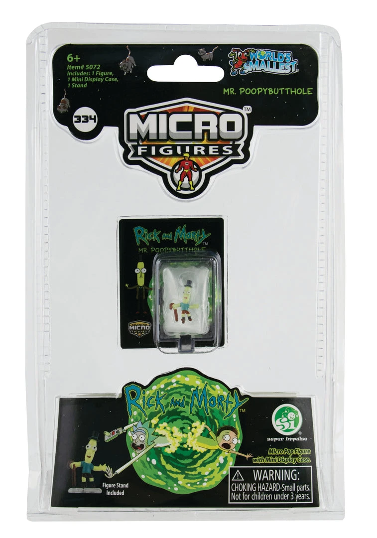 World's Smallest Rick And Morty Set Of 3 Micro Action Figures