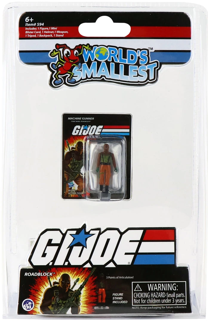 World's Smallest G.I. Joe Vs Cobra RoadBlock Micro Action Figure 3 World's Smallest G.I. Joe Vs Cobra RoadBlock Micro Action Figure