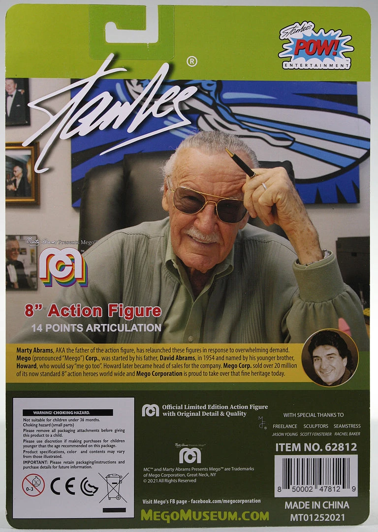 Mego Legends Wave 12 - Stan Lee Web Hands 8" Action Figure All Mego 4 Mego Legends Wave 12 - Stan Lee Web Hands 8" Action Figure All Mego