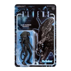 Super 7 Aliens ReAction Figure - Alien Warrior A (Midnight Black)