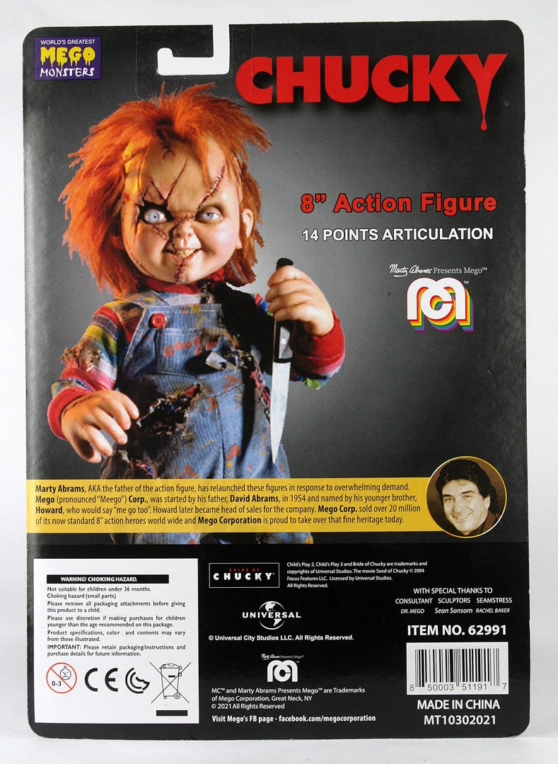 Damaged Package Mego Horror Wave 14 - Chucky 8" Action Figure 4 Damaged Package Mego Horror Wave 14 - Chucky 8" Action Figure