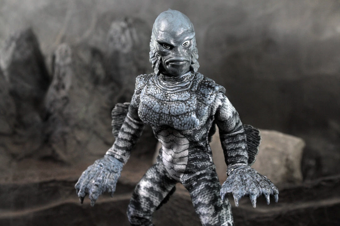 Clearance Damaged Package Damaged Package Mego Horror Wave 14 - B&W Creature From The Black Lagoon 8" Action Figure 7 Clearance Damaged Package Damaged Package Mego Horror Wave 14 - B&W Creature From The Black Lagoon 8" Action Figure