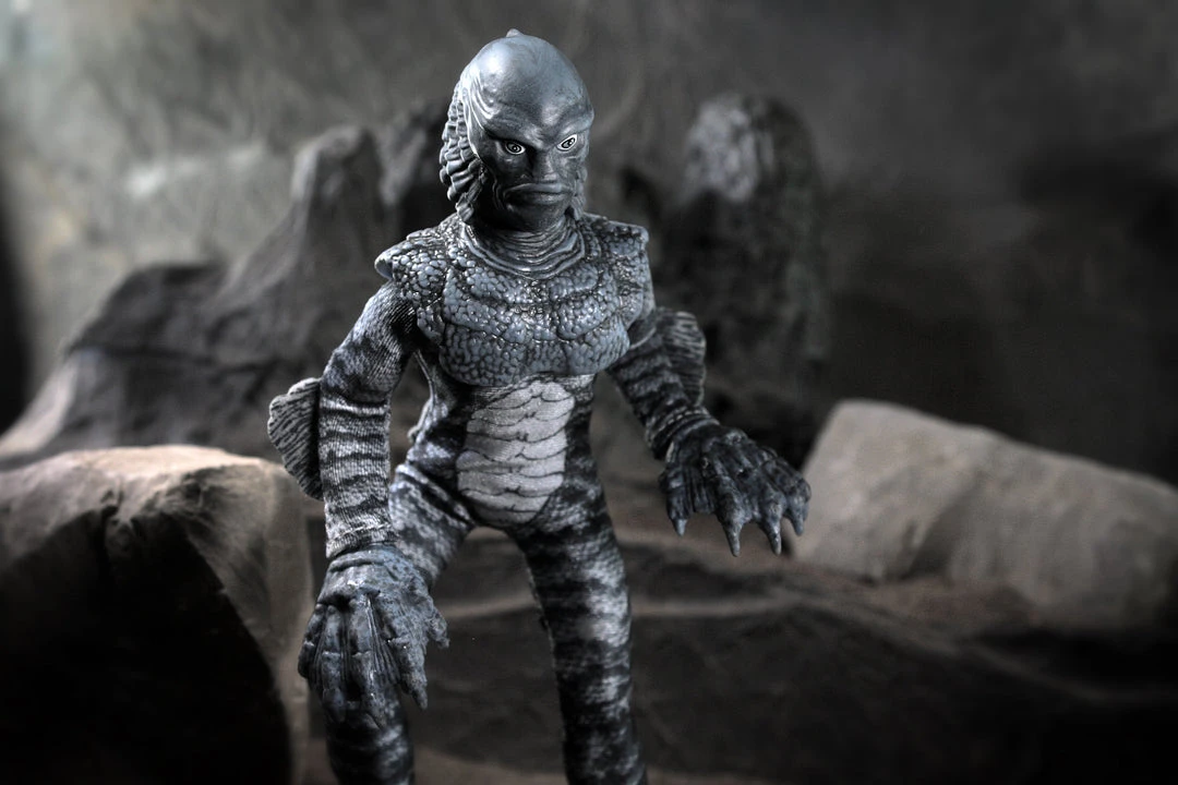 Clearance Damaged Package Damaged Package Mego Horror Wave 14 - B&W Creature From The Black Lagoon 8" Action Figure 5 Clearance Damaged Package Damaged Package Mego Horror Wave 14 - B&W Creature From The Black Lagoon 8" Action Figure