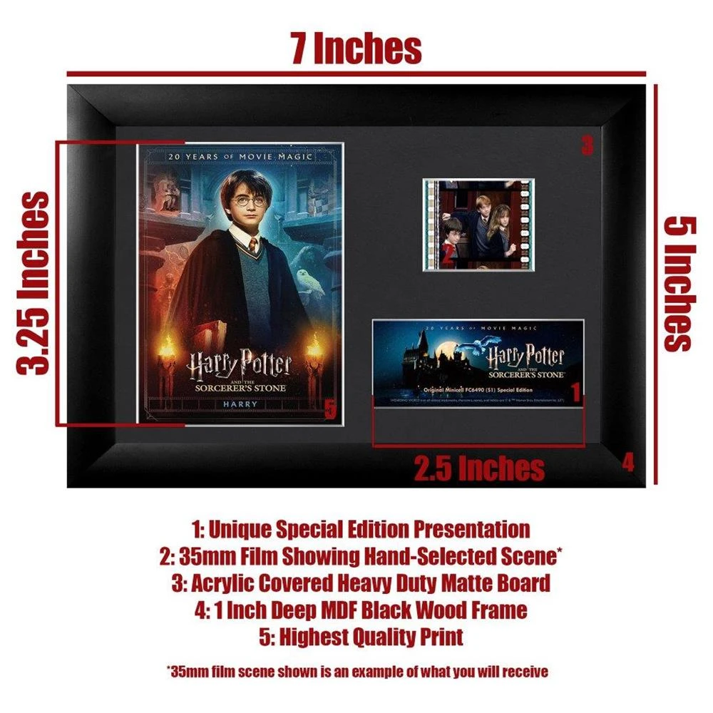 Film Cells LTD. Harry Potter And The Sorcerer's Stone 20th Anniversary Mini Cell Film Cell Presentation 7 Film Cells LTD. Harry Potter And The Sorcerer's Stone 20th Anniversary Mini Cell Film Cell Presentation