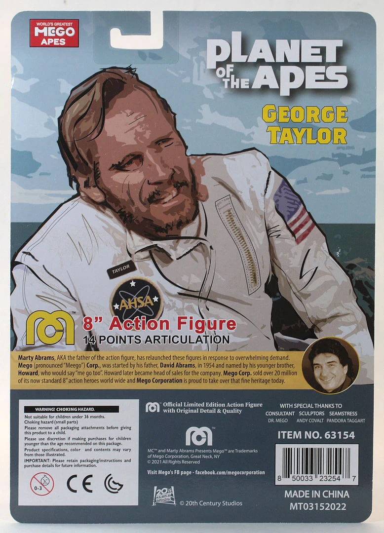 Mego Planet Of The Apes Wave 15 - Taylor (Variant) 8" Action Figure 5 Mego Planet Of The Apes Wave 15 - Taylor (Variant) 8" Action Figure