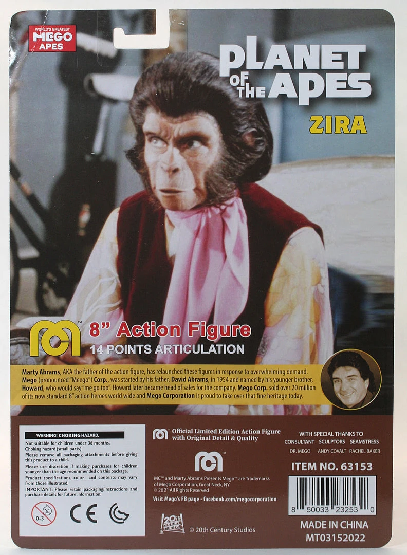 Mego Planet Of The Apes Wave 15 - Zira (Variant) 8" Action Figure 5 Mego Planet Of The Apes Wave 15 - Zira (Variant) 8" Action Figure