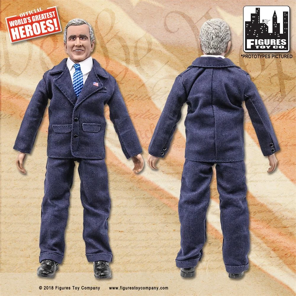 Figures Toy Company Presidents - George W. Bush (Blue Suit) 8" Action Figure 4 Figures Toy Company Presidents - George W. Bush (Blue Suit) 8" Action Figure
