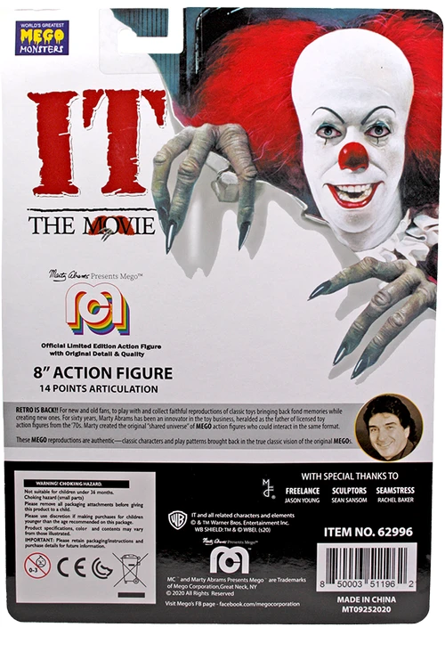 Mego Horror Wave 10 - IT Pennywise (Burnt) 8" Action Figure 4 Mego Horror Wave 10 - IT Pennywise (Burnt) 8" Action Figure
