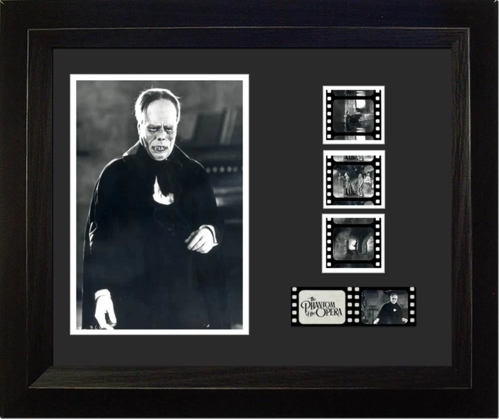Film Cells LTD. Phantom Of The Opera (Lon Chaney - 1925) Horror Presentation Film Cell 3 Film Cells LTD. Phantom Of The Opera (Lon Chaney - 1925) Horror Presentation Film Cell