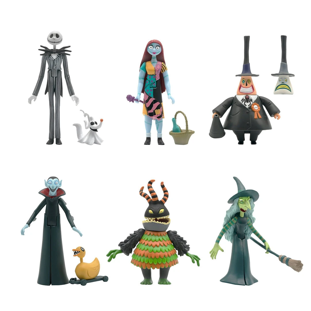 Super 7 Nightmare Before Christmas ReAction Figures - Set Of 6 4 Super 7 Nightmare Before Christmas ReAction Figures - Set Of 6