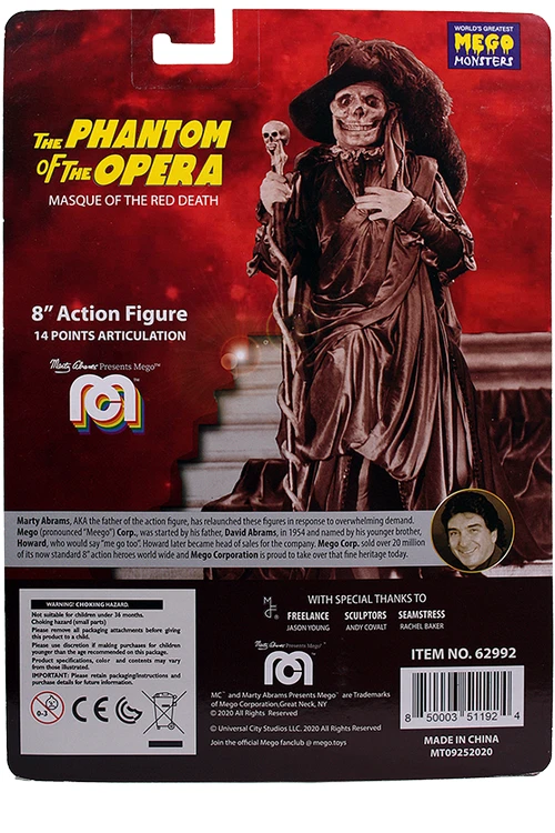 Mego Horror Wave 10 - Universal Monsters Phantom Of The Red Death 8" Action Figure All Mego 4 Mego Horror Wave 10 - Universal Monsters Phantom Of The Red Death 8" Action Figure All Mego