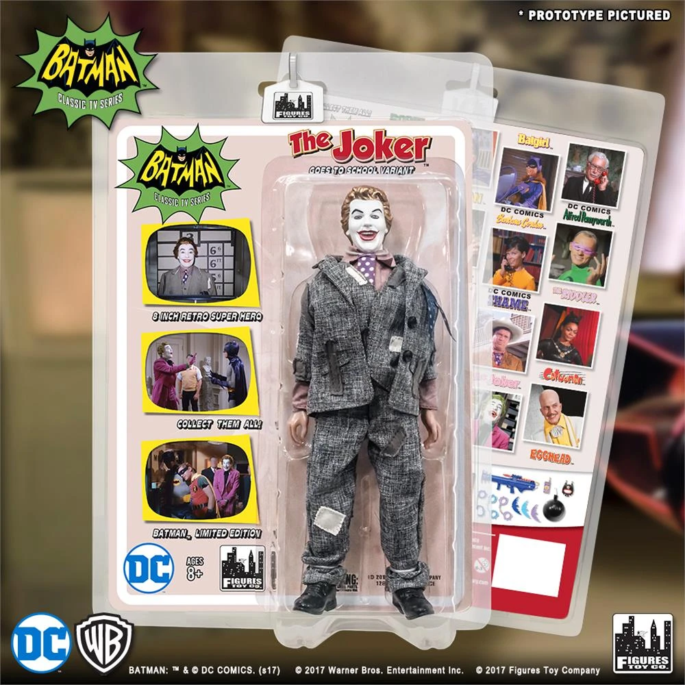 Figures Toy Company Batman Classic TV Series - The Joker Goes To School (Variant) 8" Action Figure 3 Figures Toy Company Batman Classic TV Series - The Joker Goes To School (Variant) 8" Action Figure
