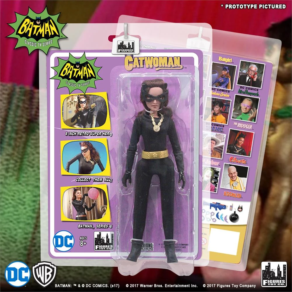 Figures Toy Company Batman Classic TV Series - Catwoman (Julie) 8" Action Figure 3 Figures Toy Company Batman Classic TV Series - Catwoman (Julie) 8" Action Figure