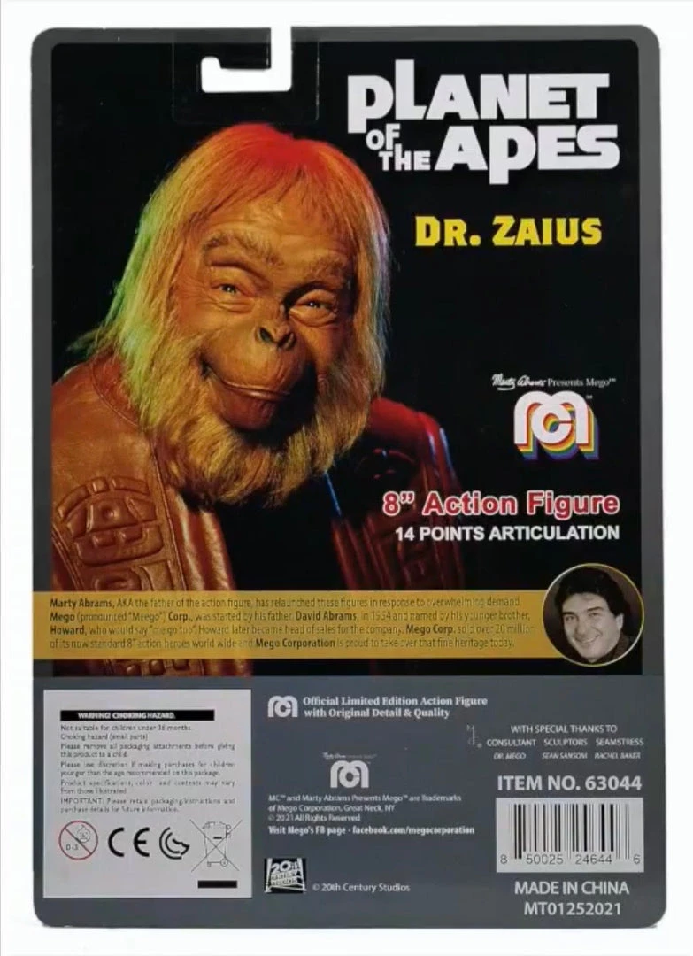 Damaged Package Mego Planet Of The Apes Wave 12 - Dr Zaius 8" Action Figure 4 Damaged Package Mego Planet Of The Apes Wave 12 - Dr Zaius 8" Action Figure