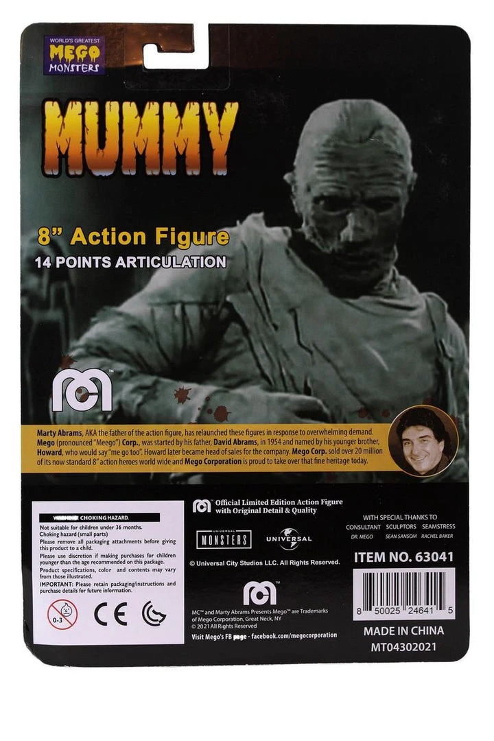 Damaged Package Mego Horror Wave 13 - Universal Monsters The Mummy 8" Action Figure Clearance Damaged Package 4 Damaged Package Mego Horror Wave 13 - Universal Monsters The Mummy 8" Action Figure Clearance Damaged Package